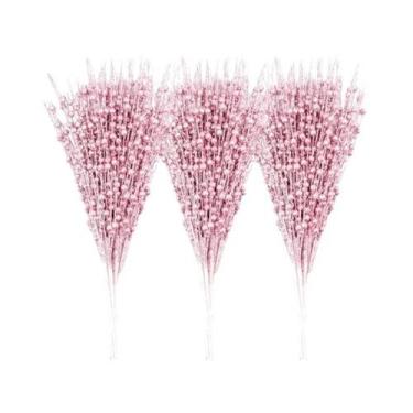 Imagem de Buquê De Flores Artificiais Glitter Berry Para Decoração De Árvore De 