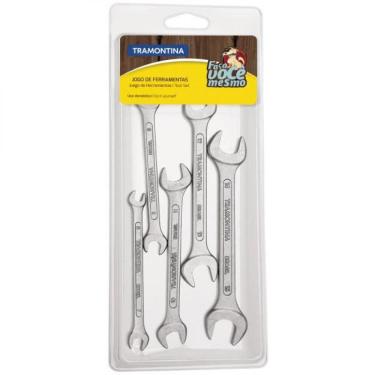 Imagem de Jogo de Chaves Fixas Tramontina Aço Especial Cromado 5 Peças