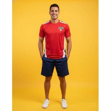 Imagem de Promoção Camisa Camiseta São Paulo Johan SPFC Escudo Bordado Oficial L