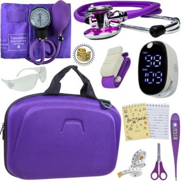 Imagem de Kit Enfermagem Maleta Completo Super Luxo + Monitor Glicose - Love Sau