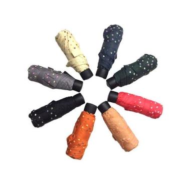 Imagem de Guarda Chuva Mini Sombrinha de Bolsa Pequeno Alumínio Leve e Compacto 