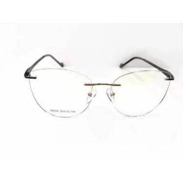 Imagem de Armação Feminina Alumínio Sem Aro Esportiva Para Óculos Grau - Corban 