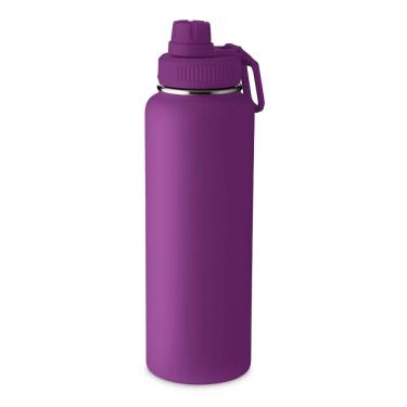 Imagem de Garrafa Térmica De Aço Inox Com Alça E Bico 1,2l Parede Dupla Roxa