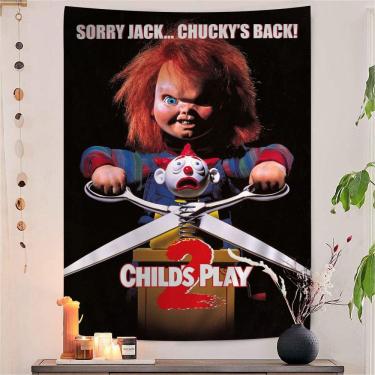 Imagem de Decoração de tapeçaria para pendurar na parede Chucky Child`s Play 2 Horror