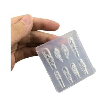 Imagem de Molde De Silicone Para Unhas Em Forma De Asa De Borboleta, Reutilizáve
