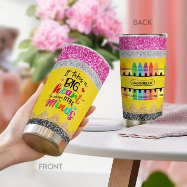 Imagem de Caneca de café Tumbler Oasisdream 600mL com estampa de giz de cera