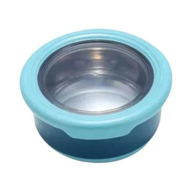 Imagem de Marmita Redonda De Aço Inoxidável Com Tampa, Recipiente Para Armazenam