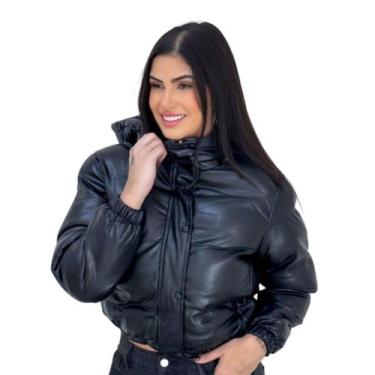 Imagem de Jaqueta Puffer Feminina material sintético Grossa e Forrada - Mitchelg