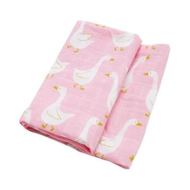 Imagem de Toalha De Algodão Muslin Para Bebê 58x58cm, Toalha De Banho, Lenço Par