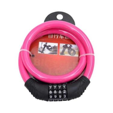 Imagem de Cadeado De Bicicleta De Combinação De 4 Dígitos Reforçado Com Cabo De 