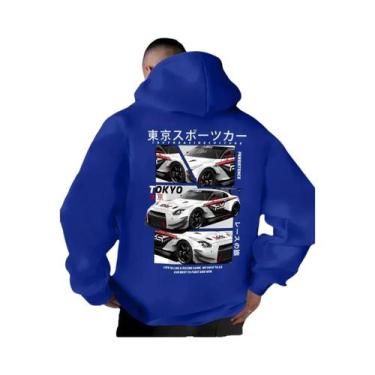 Imagem de Moletom Masculino Casual Estilo Streetwear Com Estampa Grande De Motoc