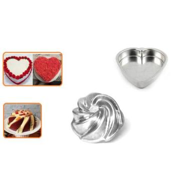 Imagem de Conjunto De Forma Assadeira Bolo Vulcão Espiral E Bolo Coração Reto N 