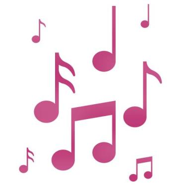 Imagem de Adesivo Vinílico Notas Musicais Decorativo Para Quarto e Sala - Deliqu