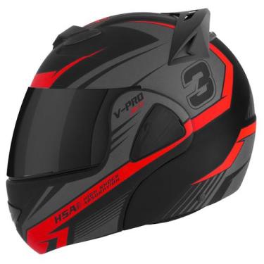 Imagem de Capacete Moto Fechado V-Pro Jet 3 Viseira Fumê Pro Tork Feminino Mascu