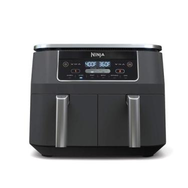 Imagem de Fritadeira Air Fryer Ninja DZ201 Foodi 8 litros 6 em 1 DualZone Cinza,