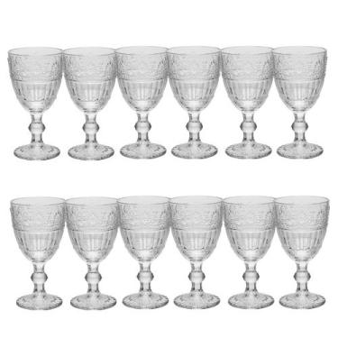 Imagem de Jogo 12 Taça de Cristal Ecológico para Água Suco Mauve 320ml Transpare