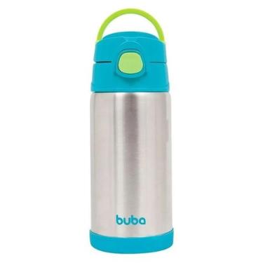 Imagem de Garrafa Térmica Inox Infantil Com Canudo 400ml Menino Menina Baby Buba