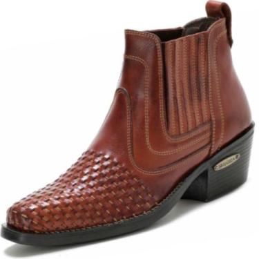 Imagem de Bota Passo Livre Country Cano Curto Masculina, Pinhão, 41