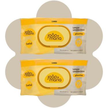 Imagem de Kit 2 Lenço Umedecido João Maria Glicerina Higiene Aloe Vera - cimed