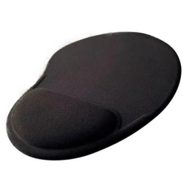 Imagem de Mousepad Com Apoio Em Gel 24Cm X 19Cm Preto - DIVERSOS