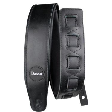 Imagem de Correia para Violao Guitarra e Baixo Basso Cla 50 Vintage Preto materi
