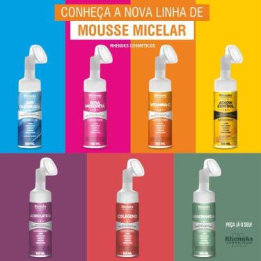 Imagem de Mousse micelar - espuma de limpeza facial - niacinamida - 150ml - para