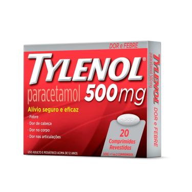 Imagem de Tylenol Paracetamol 500mg 20 comprimidos 20 Comprimidos Revestidos
