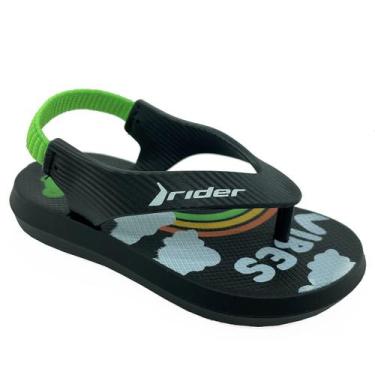 Imagem de Chinelo Ipanema Infantil Rider R1 Baby - Preto E Branco - Grendene Kid