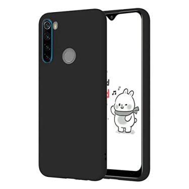 Imagem de Capa de silicone macio de cor sólida Candy para Xiaomi para Redmi Note 8T 8 7 7A 6 6A 5 Pro Capa de telefone mate macia em TPU para Redmi Note 9 9S, preta, para Redmi 6