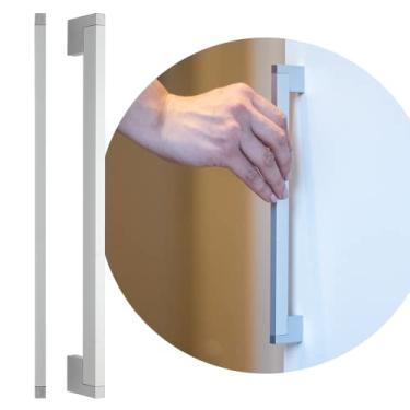 Imagem de Puxador Linea Alumínio Para Guarda Roupas Alça Gaveta 224mm (Cromado Fosco)