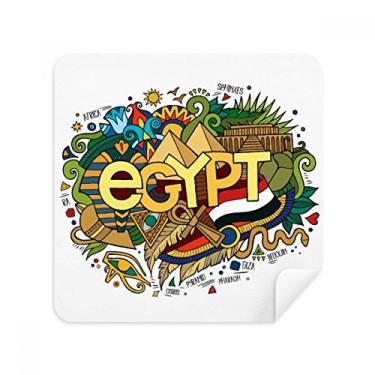 Imagem de Tecido de camurça com estampa de pirâmide da Esfinge Antiga Egito 2 unidades