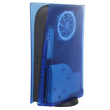 Imagem de Capa para PlayStation 5 edição de disco, painéis para console PS5, acessórios para placa, protetor de placa de substituição com proteção contra poeira e riscos – edição de disco, azul fosco translúcido