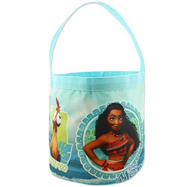 Imagem de Moana Maui Girls Collapsible Nylon Gift Basket Bucket Toy Storage Tote Bag (One Size, Blue)