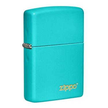 Imagem de Flat Turquoise Zippo Lasered