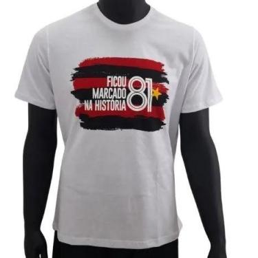 Imagem de Camiseta Braziline Flamengo History Masculina - Branca
