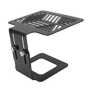 Imagem de Suporte de pesagem para café, altura ajustável, impermeável, resistência ao calor, aço inoxidável, máquina de café expresso, rack de proteção de haste de escala para casa, cafés, barras (preto)