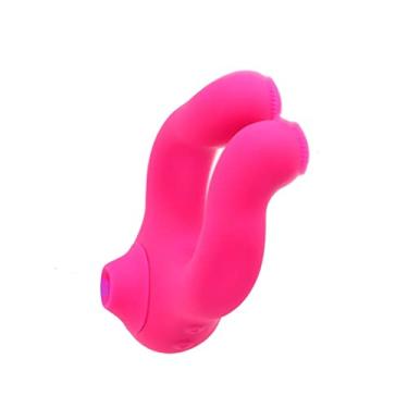 Imagem de Vibrador Estimulador Clitóris Feminino Mamilo Silicone Macio 20 Frequências Sexuais Zatla (Rosa)