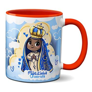 Imagem de Caneca Fofa Nossa Senhora Aparecida Rogai Por Nós Padroeira (Vermelha)