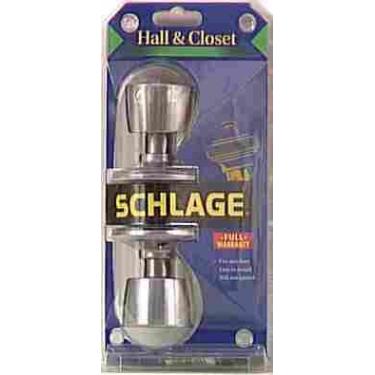 Imagem de Schlage F10VBEL626 Conjunto de passagem, ma aneta de sino cromada acetinada