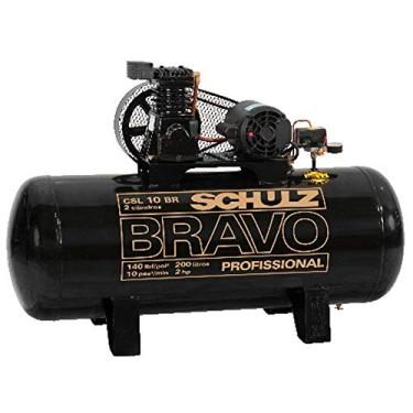 Imagem de Compressor Schulz CSL10BR 200Lts 140Psi/9.8BAR 2cv 220v Trifásico