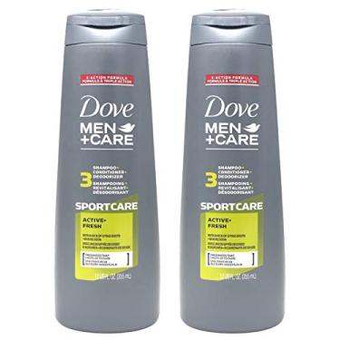 Imagem de Dove Shampoo e condicionador 2 em 1 masculino + Care, Sportcare Active Fresh, 355 ml (pacote com 2)