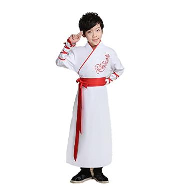 Imagem de Yajun Tang Dynasty Hanfu vestido de festa uniforme desempenho roupas de palco para 3-14 anos fantasias de dança tradicionais chinesas, vermelho, 1