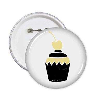 Imagem de Love Cake Cheery Citação Estilo Alfinetes Emblema Botão Redondo Decoração Roupas 5 peças