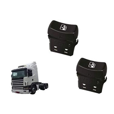 Imagem de PAR INTERRUPTOR ACIONAMENTO VIDRO PARA SCANIA SERIE 5 P G R BUS 4 F K N DIREITO ESQUERDO