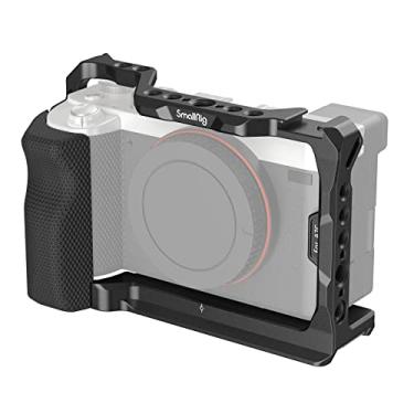 Imagem de SmallRig Gaiola completa com alça lateral de silicone para Sony A7C, vem com orifícios de localização para ARRI, placa de liberação rápida para suporte Arca e Cold Shoe - 3212