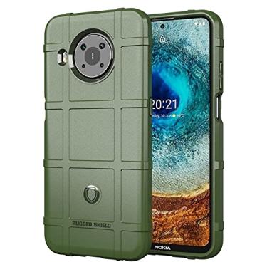 Imagem de Caso de capa de telefone de proteção Capa de silicone à prova de choque à prova de choque de silicone Nokia x10 / x20, Tampa do protetor com forro fosco (Color : Army Green)