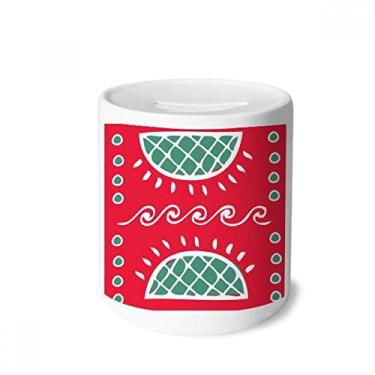 Imagem de DIYthinker Porta-moedas de cerâmica de abacaxi, Totems do México da Civilização Antiga Presente de cofrinho