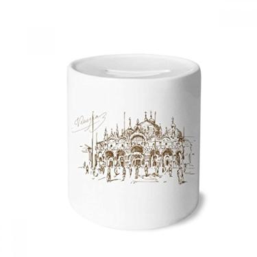 Imagem de DIYthinker Caixa Veneziana para Dinheiro da Igreja Veneziana Porta-Moedas de Cerâmica Presente de Porquinho