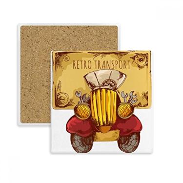 Imagem de Porta-copos quadrados, retrô, vintage, para transporte de carro, Grã-Bretanha, Reino Unido, suporte de subplaca, pedra isolante