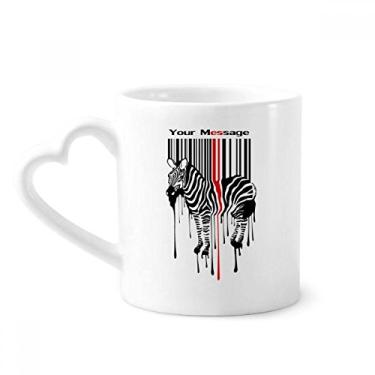 Imagem de Caneca preta vermelha listrada Code Graffiti Pinto Caneca Café Cerâmica Copos Coração Copo